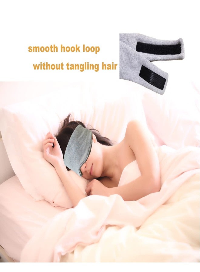 Fan Wu Cotton Sleep Mask for Side Sleepers – Soft, Lightweight & Breathable Blackout Eye Cover for Women & Men | Ideal for Travel, Hotel & Home Use | Grey - Image 3